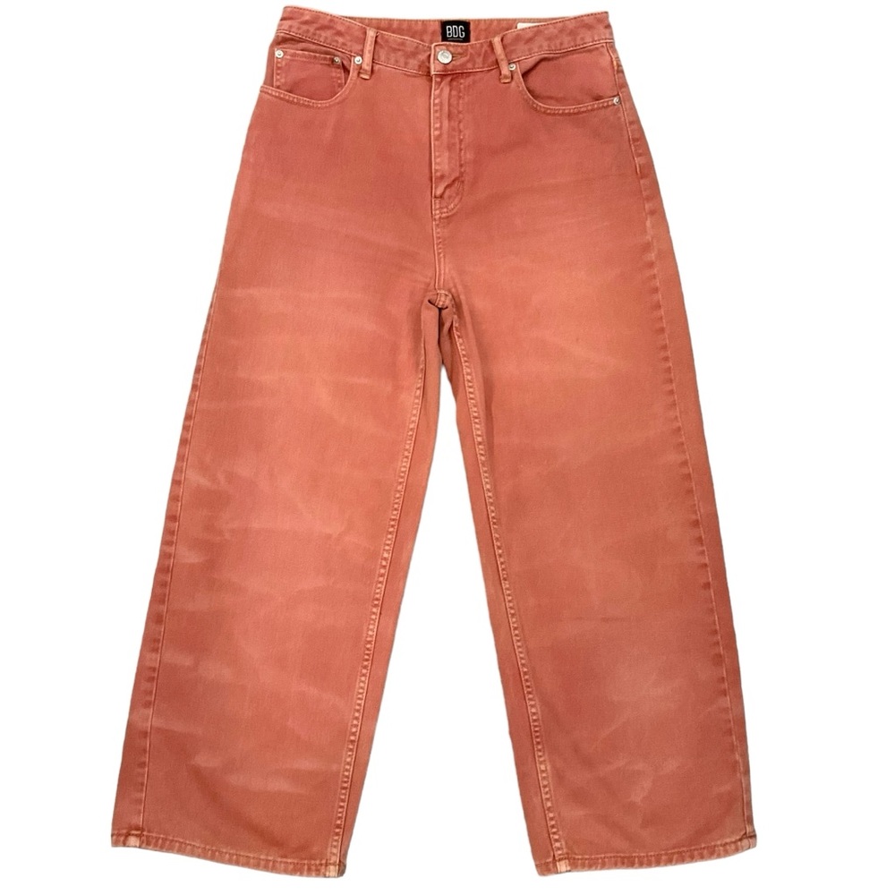 BDG | Urban Outfitters Women’s Wide Leg Jeans High Rise Orange Coral Den…